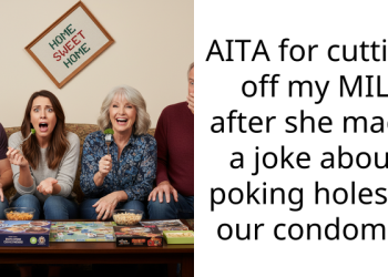 AITA for cutting off my MIL after she made a joke about poking holes in our condoms?