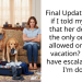 Final Update WIBTA if I told my mom that her dogs are the only ones not allowed on family vacation? Things have escalated and I’m done