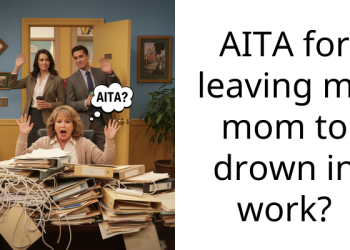 AITA for leaving my mom to drown in work?
