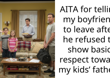 AITA for telling my boyfriend to leave after he refused to show basic respect toward my kids’ father?
