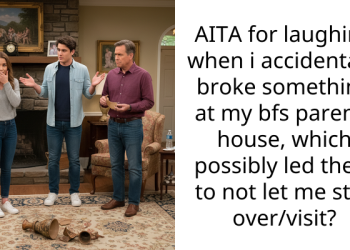 AITA for laughing when i accidentally broke something at my bfs parents house, which possibly led them to not let me stay over/visit?