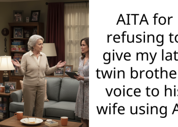 AITA for refusing to give my late twin brother’s voice to his wife using AI?