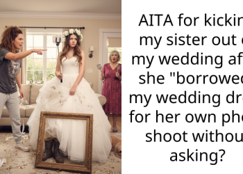 AITA for kicking my sister out of my wedding after she “borrowed” my wedding dress for her own photo shoot without asking?