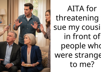 AITA for threatening to sue my cousin’s in front of people who were strangers to me?