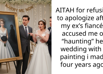 AITAH for refusing to apologize after my ex’s fiancée accused me of “haunting” her wedding with a painting i made four years ago?