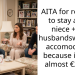 AITA for refusing to stay at my niece + her husbandswedding accomodation because it costs almost €2,000?