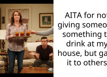 AITA for not giving someone something to drink at my house, but gave it to others