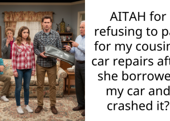 AITAH for refusing to pay for my cousin’s car repairs after she borrowed my car and crashed it?