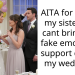 AITA for telling my sister she cant bring her fake emotional support dog to my wedding?