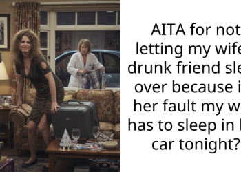 AITA for not letting my wife’s drunk friend sleep over because it’s her fault my wife has to sleep in her car tonight?