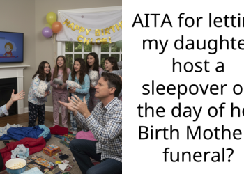 AITA for letting my daughter host a sleepover on the day of her Birth Mothers funeral?