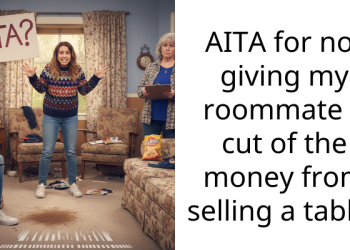 AITA for not giving my roommate a cut of the money from selling a table?