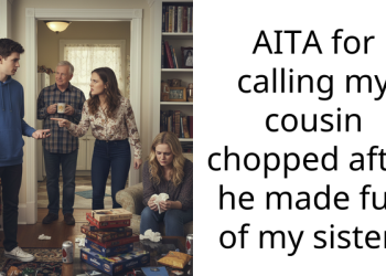 AITA for calling my cousin chopped after he made fun of my sister?