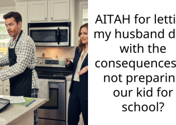 AITAH for letting my husband deal with the consequences of not preparing our kid for school?