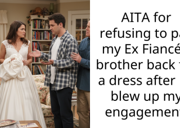 AITA for refusing to pay my Ex Fiancé’s brother back for a dress after he blew up my engagement.