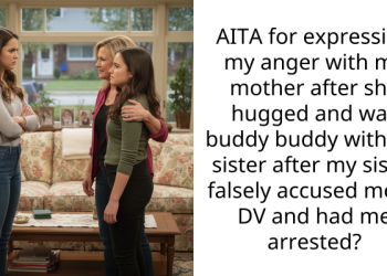 AITA for expressing my anger with my mother after she hugged and was buddy buddy with my sister after my sister falsely accused me of DV and had me arrested?