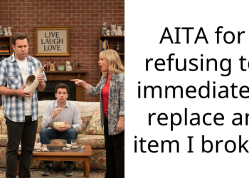 AITA for refusing to immediately replace an item I broke?