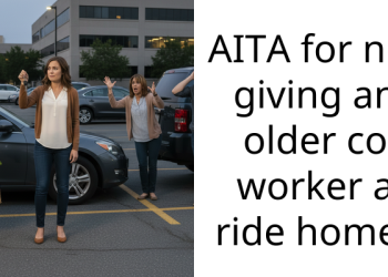 AITA for not giving an older co worker a ride home?