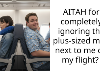 AITAH for completely ignoring the plus-sized man next to me on my flight?