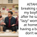AITAH for breaking up with my boyfriend after he said only “lazy” women stay at home after having a baby and don’t work?