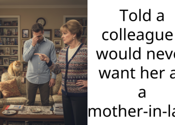 Told a colleague I would never want her as a mother-in-law.