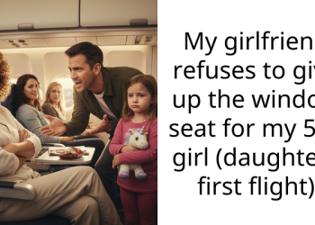 My girlfriend refuses to give up the window seat for my 5yo girl (daughters first flight)