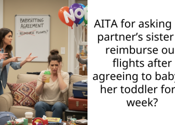 AITA for asking my partner’s sister to reimburse our flights after agreeing to babysit her toddler for a week?