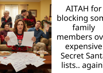 AITAH for blocking some family members over expensive Secret Santa lists.. again?