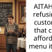 AITAH for refusing a customer that can’t afford my menu items?