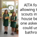 AITA for not allowing two girl scouts in to my house because one asked if she could use the bathroom?