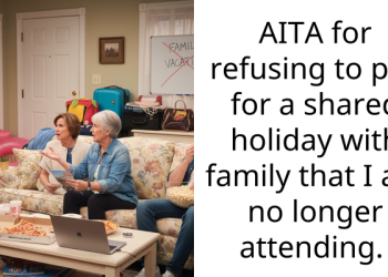 AITA for refusing to pay for a shared holiday with family that I am no longer attending.