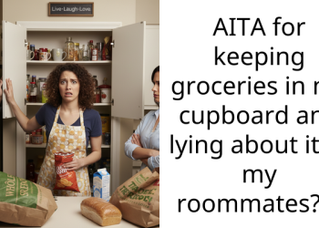 AITA for keeping groceries in my cupboard and lying about it to my roommates???
