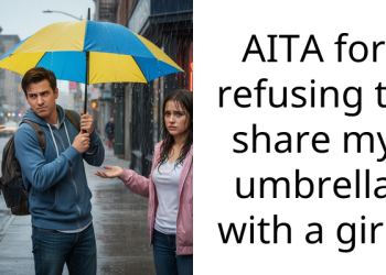 AITA for refusing to share my umbrella with a girl?