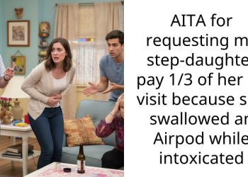 AITA for requesting my step-daughter pay 1/3 of her ER visit because she swallowed an Airpod while intoxicated