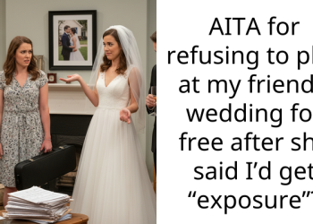 AITA for refusing to play at my friend’s wedding for free after she said I’d get “exposure”?