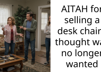 AITAH for selling a desk chair I thought was no longer wanted