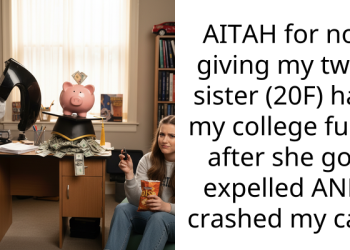 AITAH for not giving my twin sister (20F) half my college fund after she got expelled AND crashed my car?