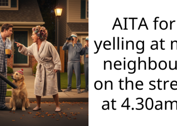 AITA for yelling at my neighbour on the street at 4.30am?