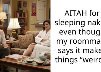 AITAH for sleeping n**ed even though my roommate says it makes things “weird”?
