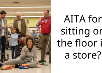 AITA for sitting on the floor in a store?