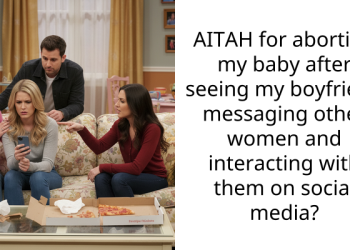AITAH for aborting my baby after seeing my boyfriend messaging other women and interacting with them on social media?