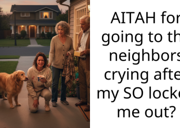 AITAH for going to the neighbors crying after my SO locked me out?
