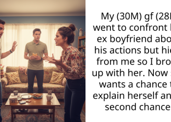 My (30M) gf (28F) went to confront her ex boyfriend about his actions but hid it from me so I broke up with her. Now she wants a chance to explain herself and a second chance.