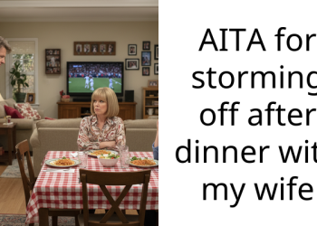 AITA for storming off after dinner with my wife