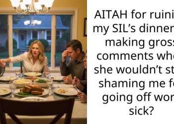 AITAH for ruining my SIL’s dinner by making gross comments when she wouldn’t stop shaming me for going off work sick?