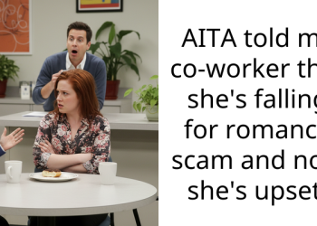 AITA told my co-worker that she’s falling for romance scam and now she’s upset.