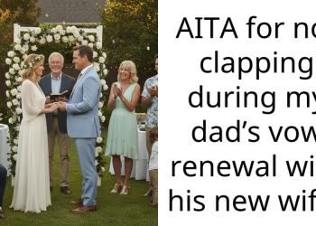 AITA for not clapping during my dad’s vow renewal with his new wife?