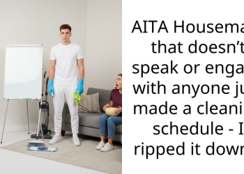 AITA Housemate that doesn’t speak or engage with anyone just made a cleaning schedule – I ripped it down .