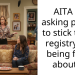 AITA for asking people to stick to the registry and being frank about it?