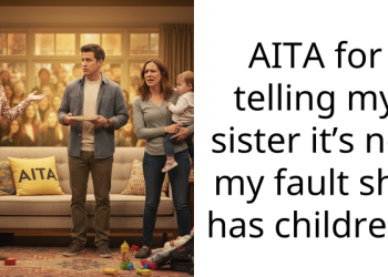 AITA for telling my sister it’s not my fault she has children?